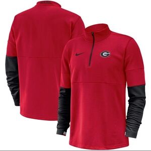Georgia Bulldogs Nike Coaches Quarter-Zip Pullover Jacket - XXL